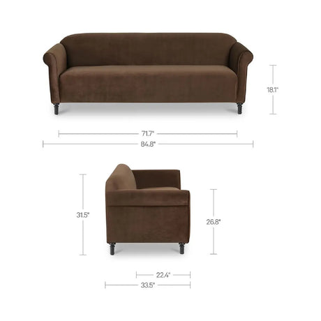 Velvet 3-Seater Sofa | Novi Living Harmony