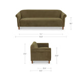 Velvet 3-Seater Sofa | Novi Living Harmony