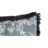 Modern European furniture - Blue Fringed Foliage Lumbar Pillow - www.oroa.com