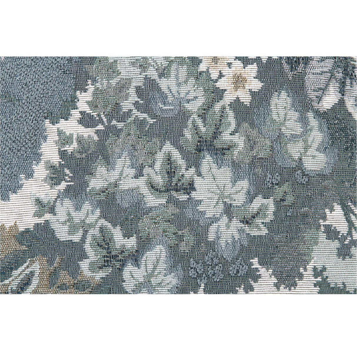 Modern European furniture - Blue Fringed Foliage Lumbar Pillow - www.oroa.com
