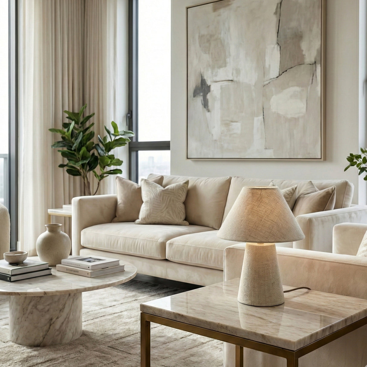   Flecked White Table Lamp | Oroa.com