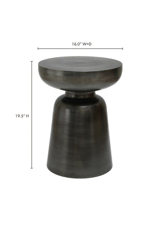 Modern European furniture - Antique Nickel Accent Table - www.oroa.com