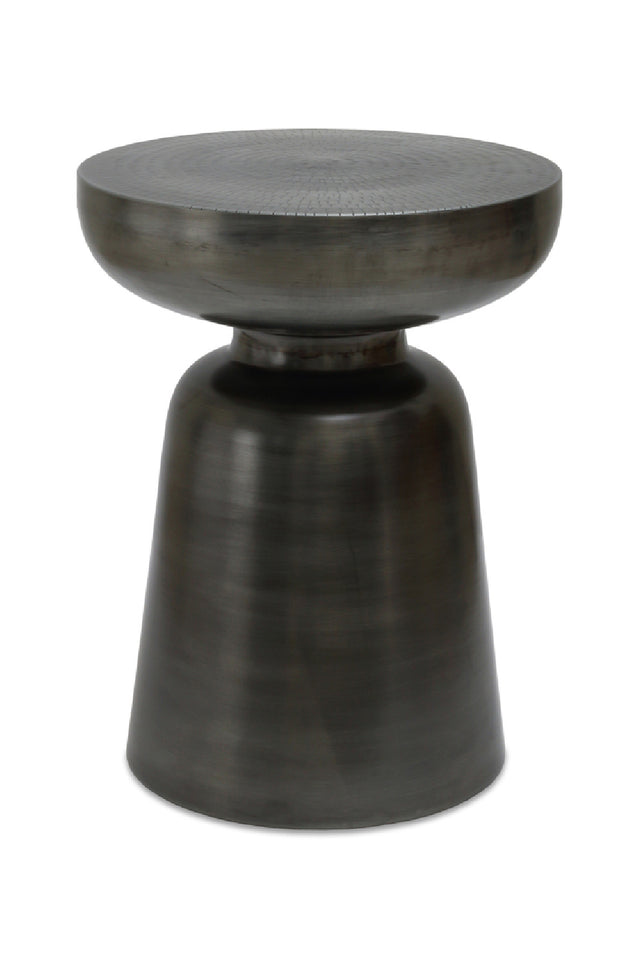 Modern European furniture - Antique Nickel Accent Table - www.oroa.com
