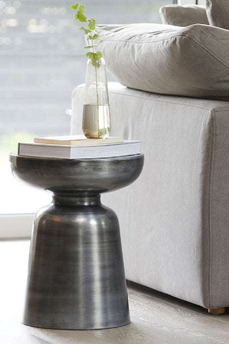 Antique Nickel Accent Table | Novi Living Arthur | Oroa.com