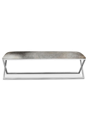 Modern European furniture - Gray Cowhide Bench - www.oroa.com