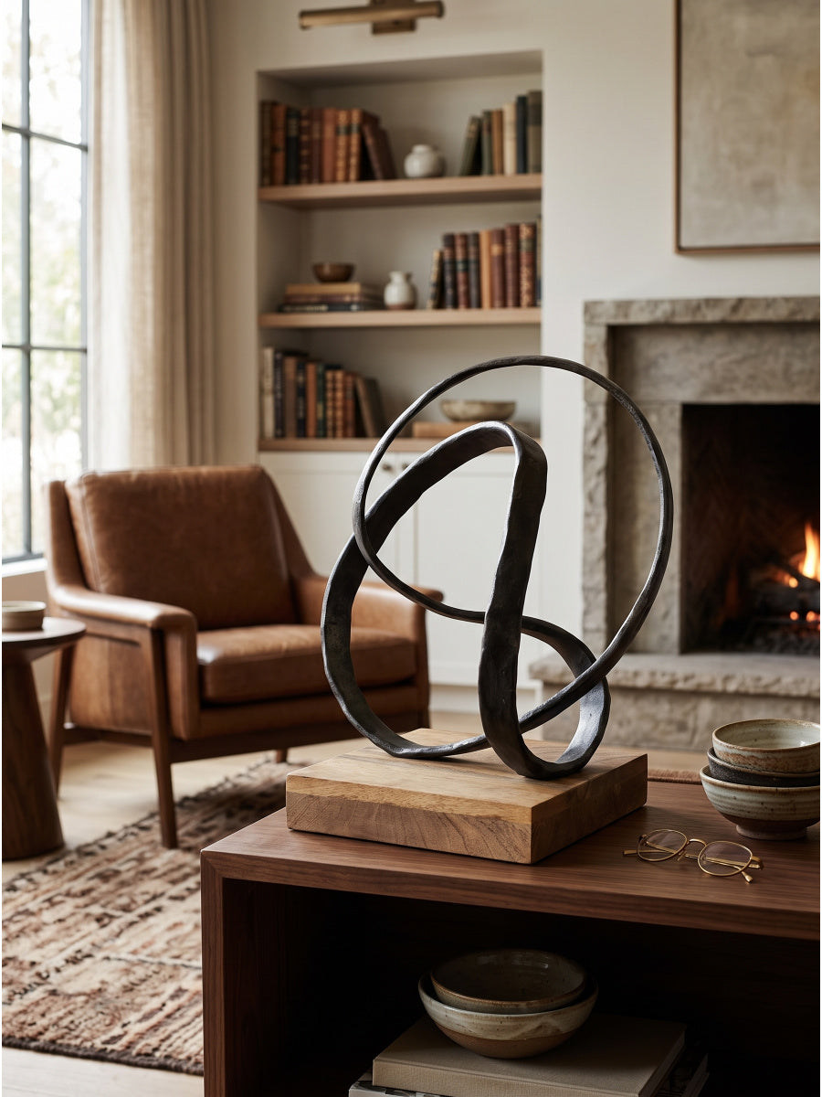 Black Aluminum Coiled Sculpture - Novi Living Lida - view 2