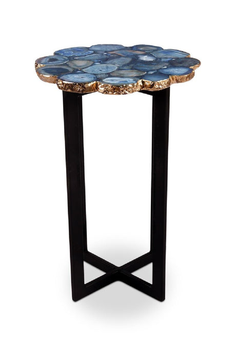 Blue Agate Stone Accent Table | Novi Living Azul | Oroa.com