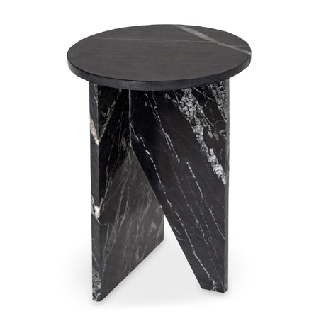 Modern European furniture - Round Marble Modern Accent Table - www.oroa.com