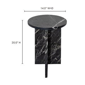 Modern European furniture - Round Marble Modern Accent Table - www.oroa.com