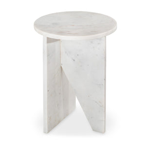 Modern European furniture - Round Marble Modern Accent Table - www.oroa.com