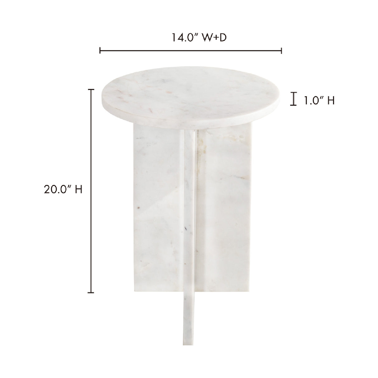Modern European furniture - Round Marble Modern Accent Table - www.oroa.com
