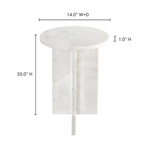 Modern European furniture - Round Marble Modern Accent Table - www.oroa.com
