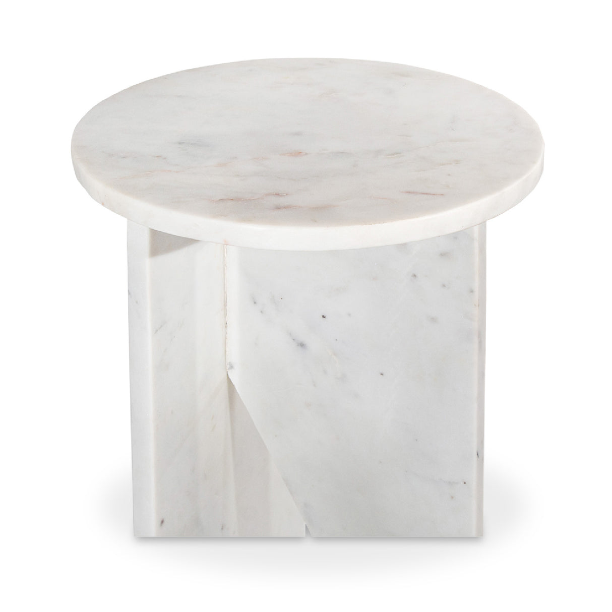 Modern European furniture - Round Marble Modern Accent Table - www.oroa.com