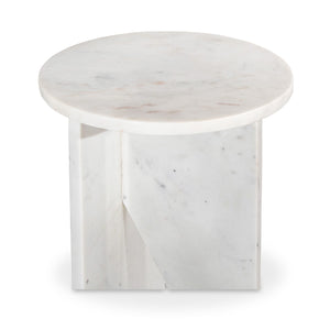 Modern European furniture - Round Marble Modern Accent Table - www.oroa.com