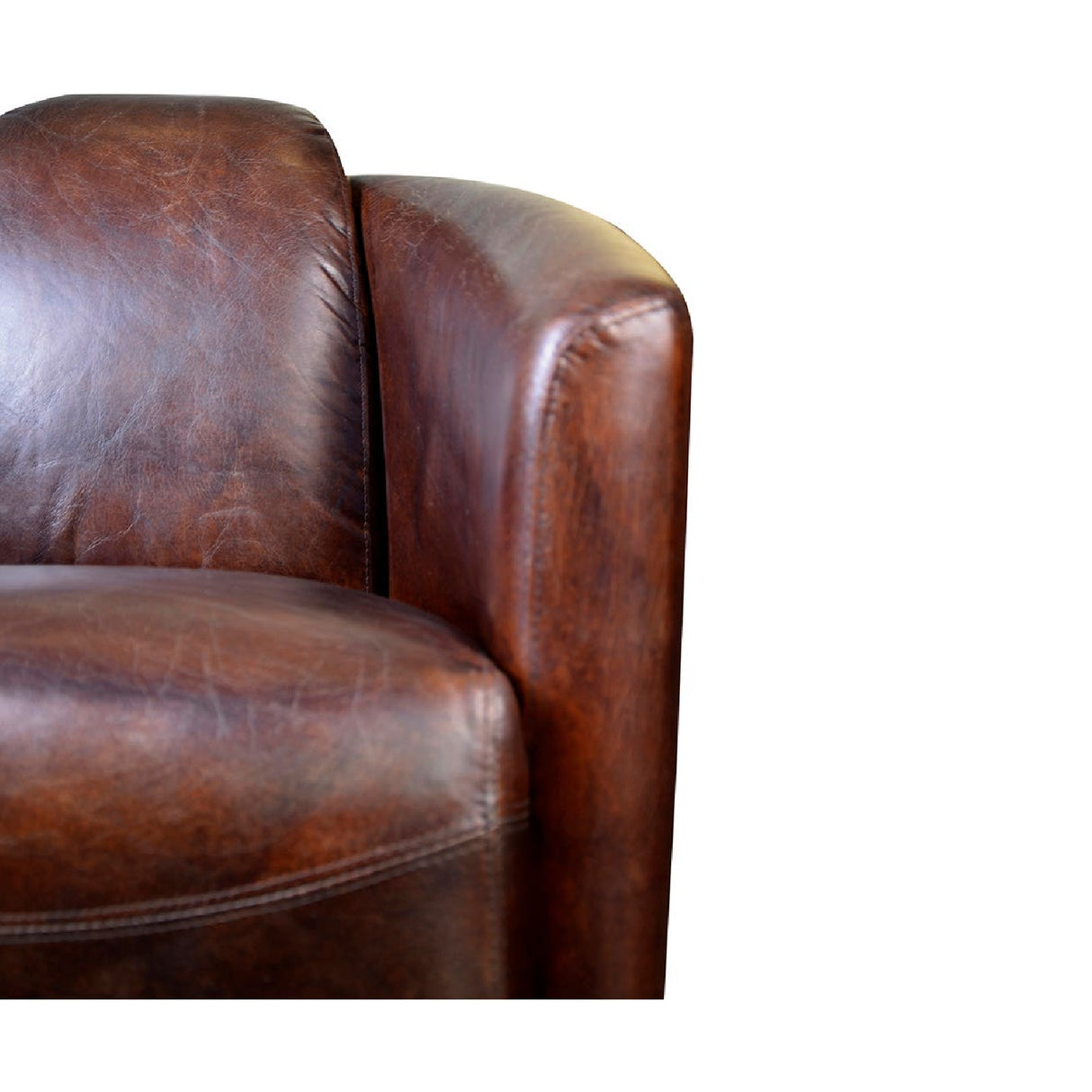 Modern European furniture - Brown Leather Club Chair - www.oroa.com