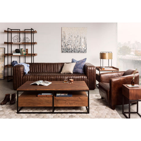 Modern European furniture - Brown Leather Club Chair - www.oroa.com