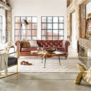 Modern European furniture - Tufted Chesterfield Leather Sofa - www.oroa.com