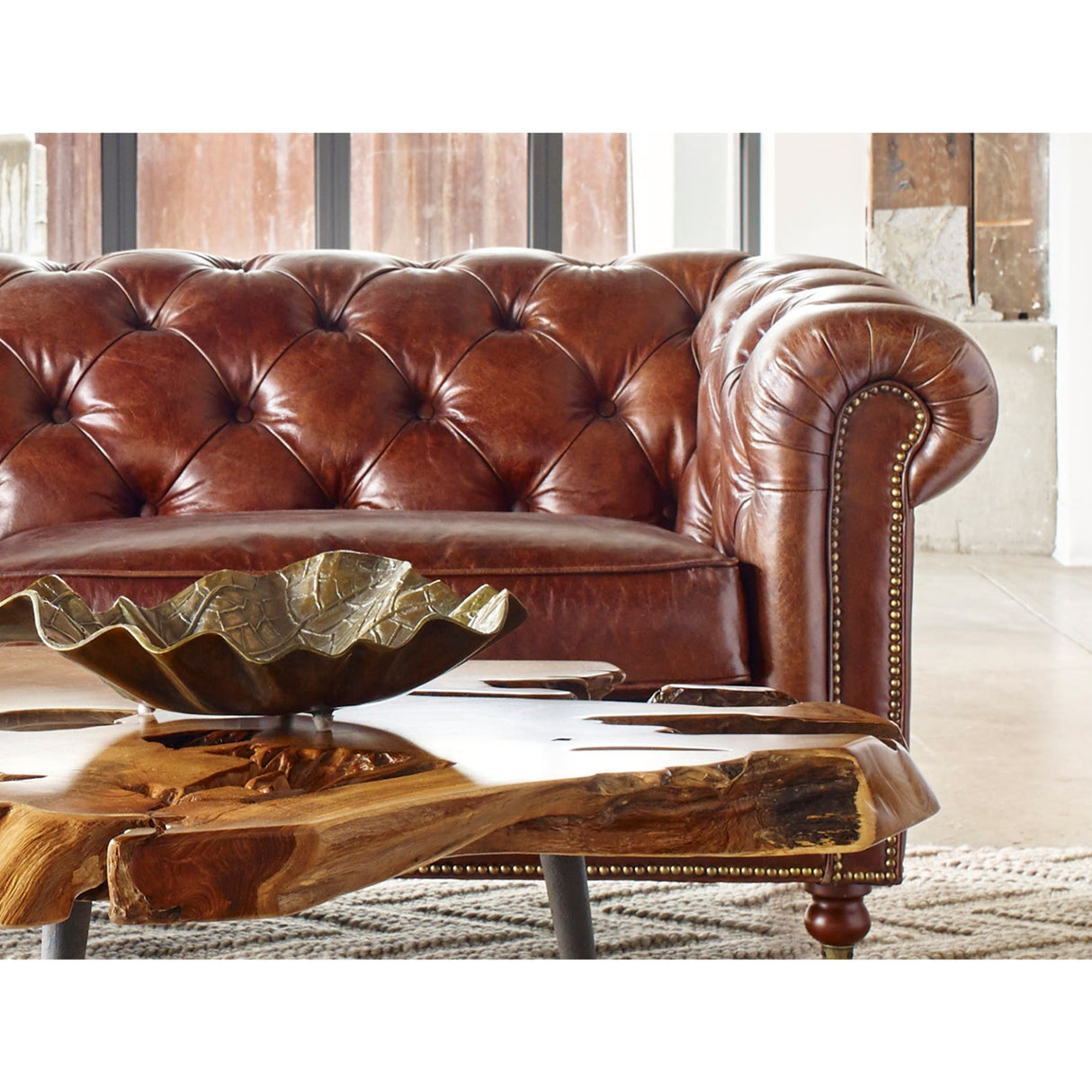 Modern European furniture - Tufted Chesterfield Leather Sofa - www.oroa.com