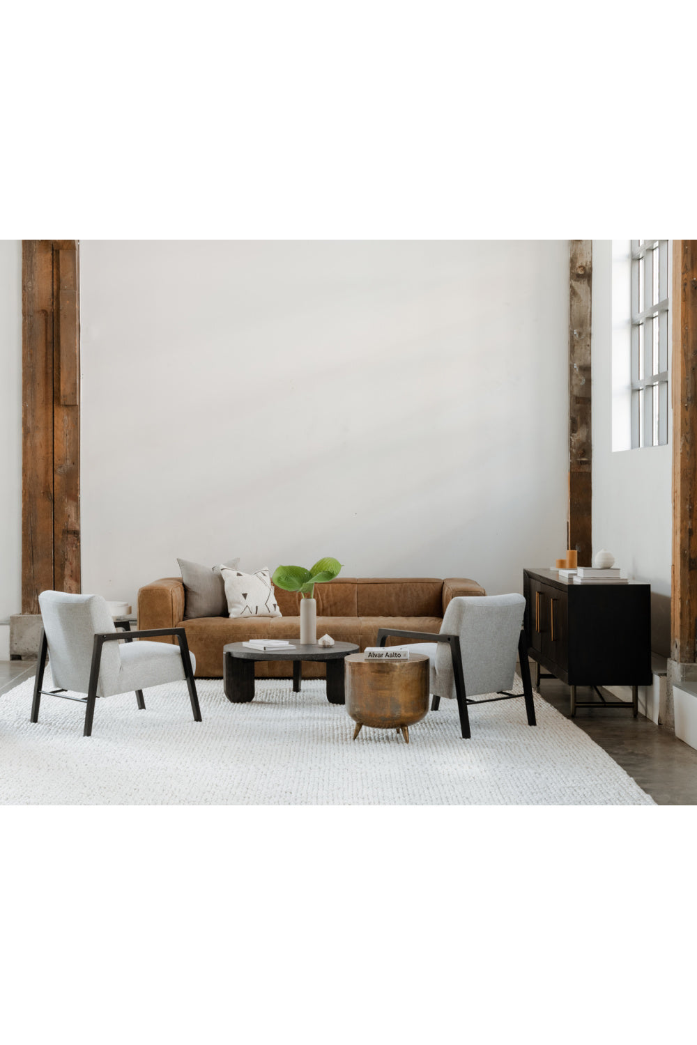 Brown Leather Sofa | Novi Living Bolton | Oroa.com