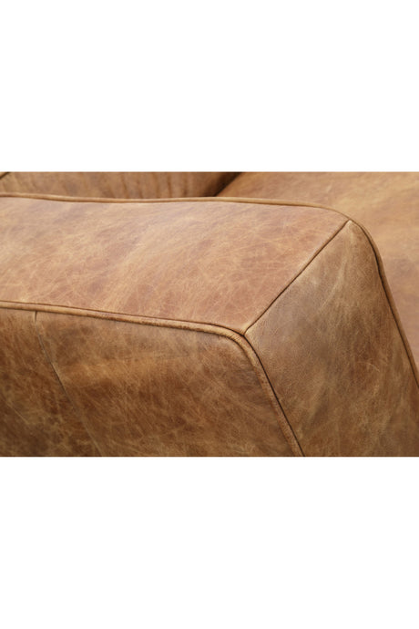 Modern European furniture - Brown Leather Sofa - www.oroa.com