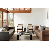 Modern European furniture - Channel-Stitched Leather Sofa - www.oroa.com
