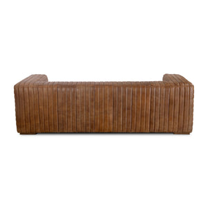Modern European furniture - Channel-Stitched Leather Sofa - www.oroa.com