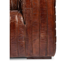 Modern European furniture - Channel-Stitched Leather Sofa - www.oroa.com