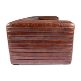 Modern European furniture - Channel-Stitched Leather Sofa - www.oroa.com