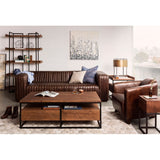 Modern European furniture - Channel-Stitched Leather Sofa - www.oroa.com