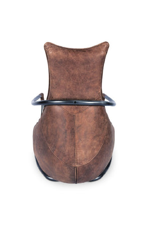 Modern European furniture - Brown Leather Club Chair - www.oroa.com