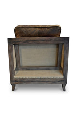 Modern European furniture - Brown Leather Studded Club Chair - www.oroa.com