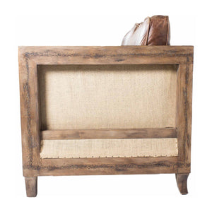 Modern European furniture - Brown Leather Rustic Sofa - www.oroa.com