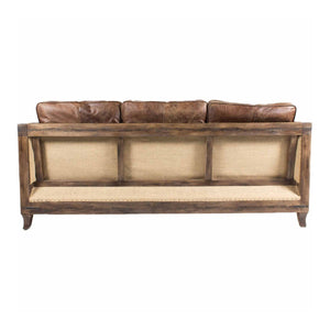Modern European furniture - Brown Leather Rustic Sofa - www.oroa.com