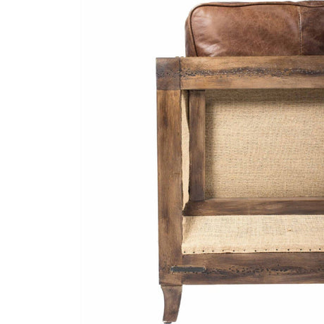 Modern European furniture - Brown Leather Rustic Sofa - www.oroa.com