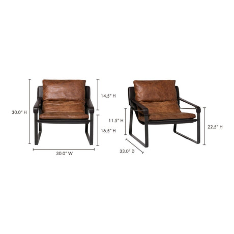 Modern European furniture - Leather Modern Classic Accent Chair - www.oroa.com