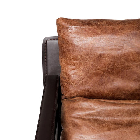 Modern European furniture - Leather Modern Classic Accent Chair - www.oroa.com