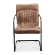 Modern European furniture - Brown Leather Lounge Armchair Set (2) - www.oroa.com