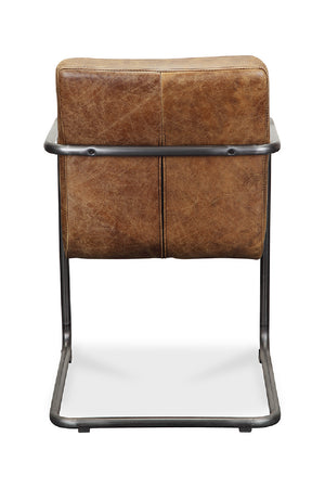 Modern European furniture - Brown Leather Lounge Armchair Set (2) - www.oroa.com