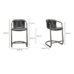 Modern European furniture - Cantilevered Counter Stool Set (2) - www.oroa.com