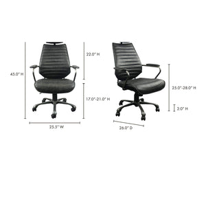 Modern European furniture - Adjustable Leather Office Chair - www.oroa.com