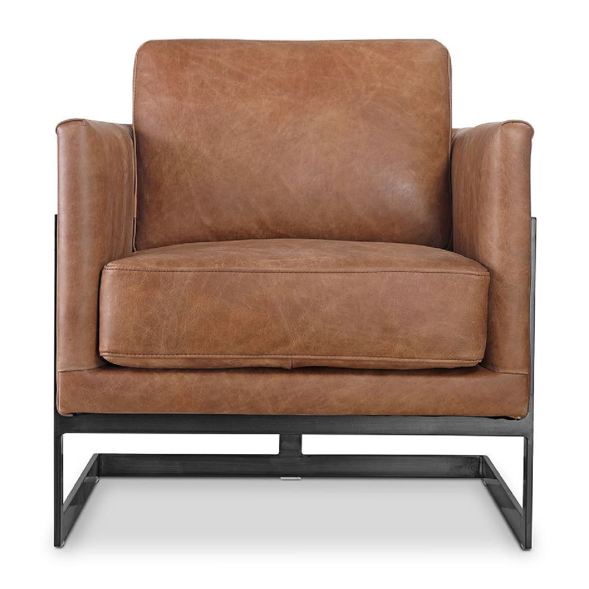 Modern European furniture - Leather Cantilevered Club Chair - www.oroa.com
