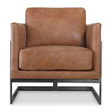 Modern European furniture - Leather Cantilevered Club Chair - www.oroa.com
