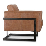 Modern European furniture - Leather Cantilevered Club Chair - www.oroa.com