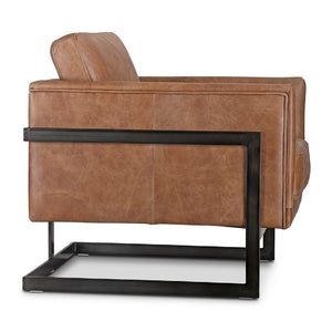Modern European furniture - Leather Cantilevered Club Chair - www.oroa.com