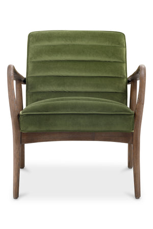 Modern European furniture - Green Velvet Tufted Lounge Chair - www.oroa.com