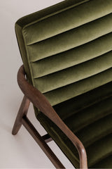 Modern European furniture - Green Velvet Tufted Lounge Chair - www.oroa.com