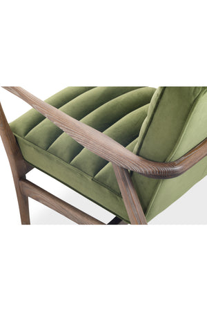Modern European furniture - Green Velvet Tufted Lounge Chair - www.oroa.com