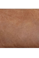 Modern European furniture - Ribbed Brown Leather Bench - www.oroa.com