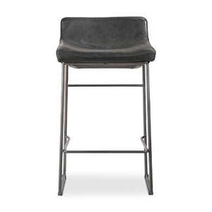 Modern European furniture - Leather Backless Counter Stools (2) - www.oroa.com