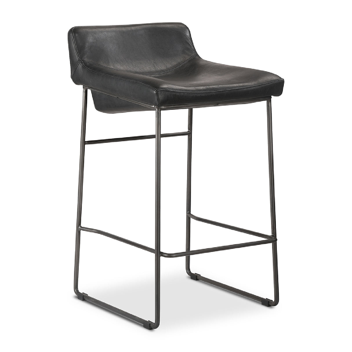 Modern European furniture - Leather Backless Counter Stools (2) - www.oroa.com